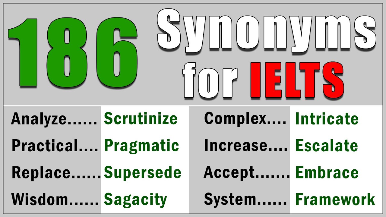 186 Synonyms for IELTS Success | Speak & Write Like a Pro