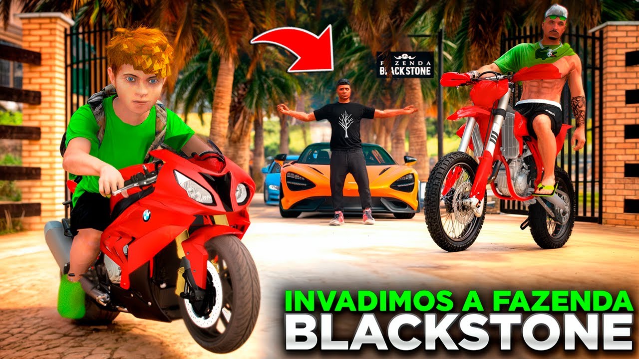 MEU IRMÃOZINHO INVADIU A FAZENDA BLACKSTONE DO RENATO GARCIA!😱💥(GTA 5)
