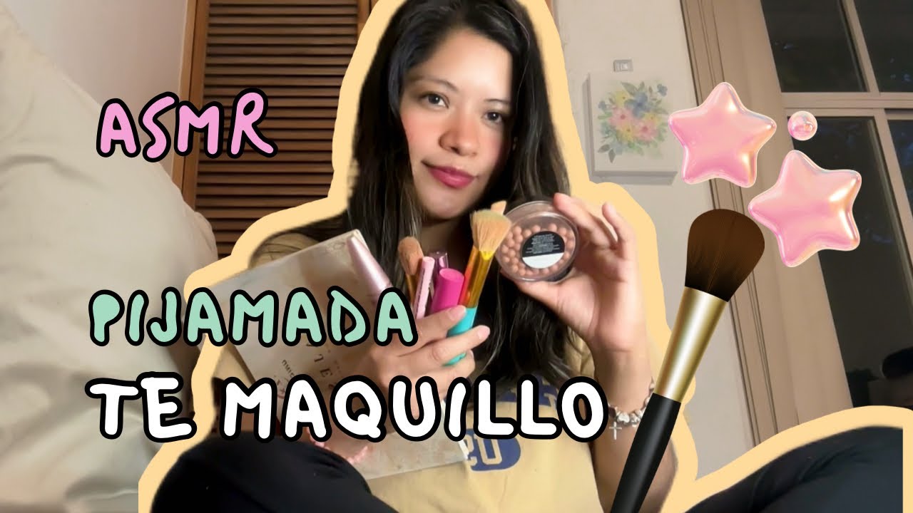 ASMR Roleplay - Te maquillo en nuestra pijamada 💖
