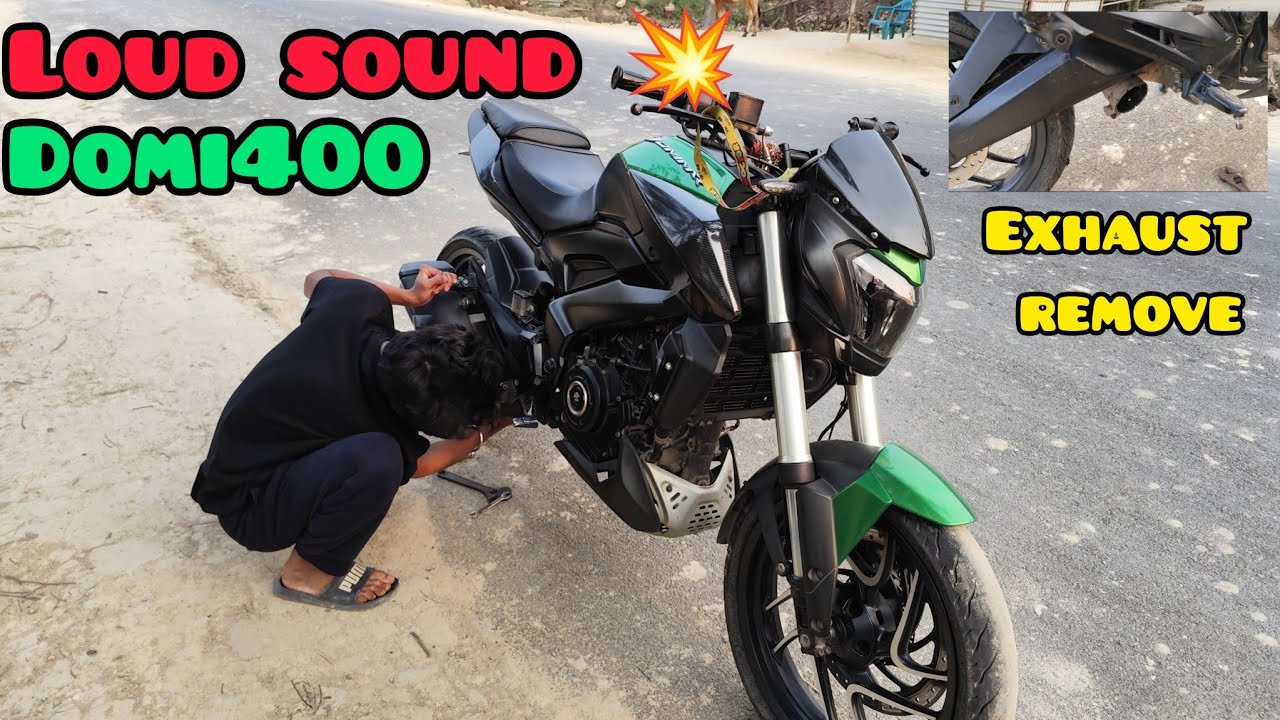 Dominar400 exhaust remove 🔥wtf eman loud sound 😨@hirakbarma041 