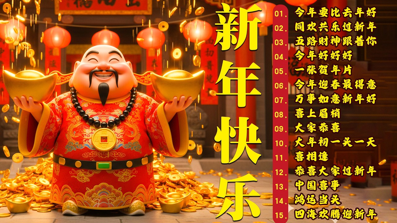 🏆No 1《傳統》🏮賀歲金曲🍊【CNY】新年群星传统贺岁专辑🏮财神到我家 // 花开富贵来 // 普天同庆福满堂