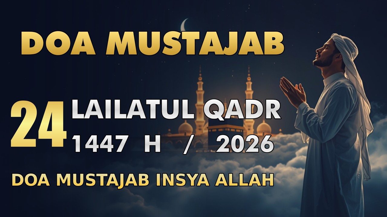 DOA MUSTAJAB 21 RAMADHAN 1447H | Lirik Arab dan Terjemah | Amalan Doa Malam Lailatul Qadar