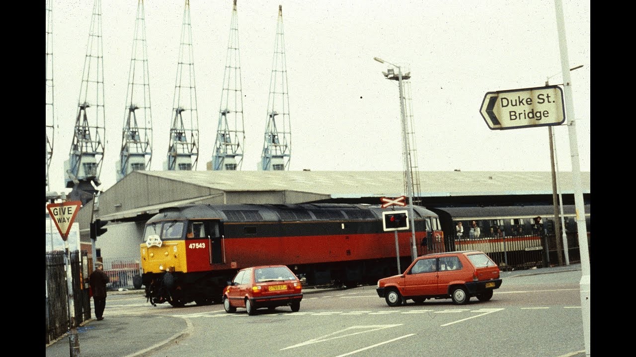 1987 Cab Ride Ellesmere port to Birkenhead Docks. Class 47
