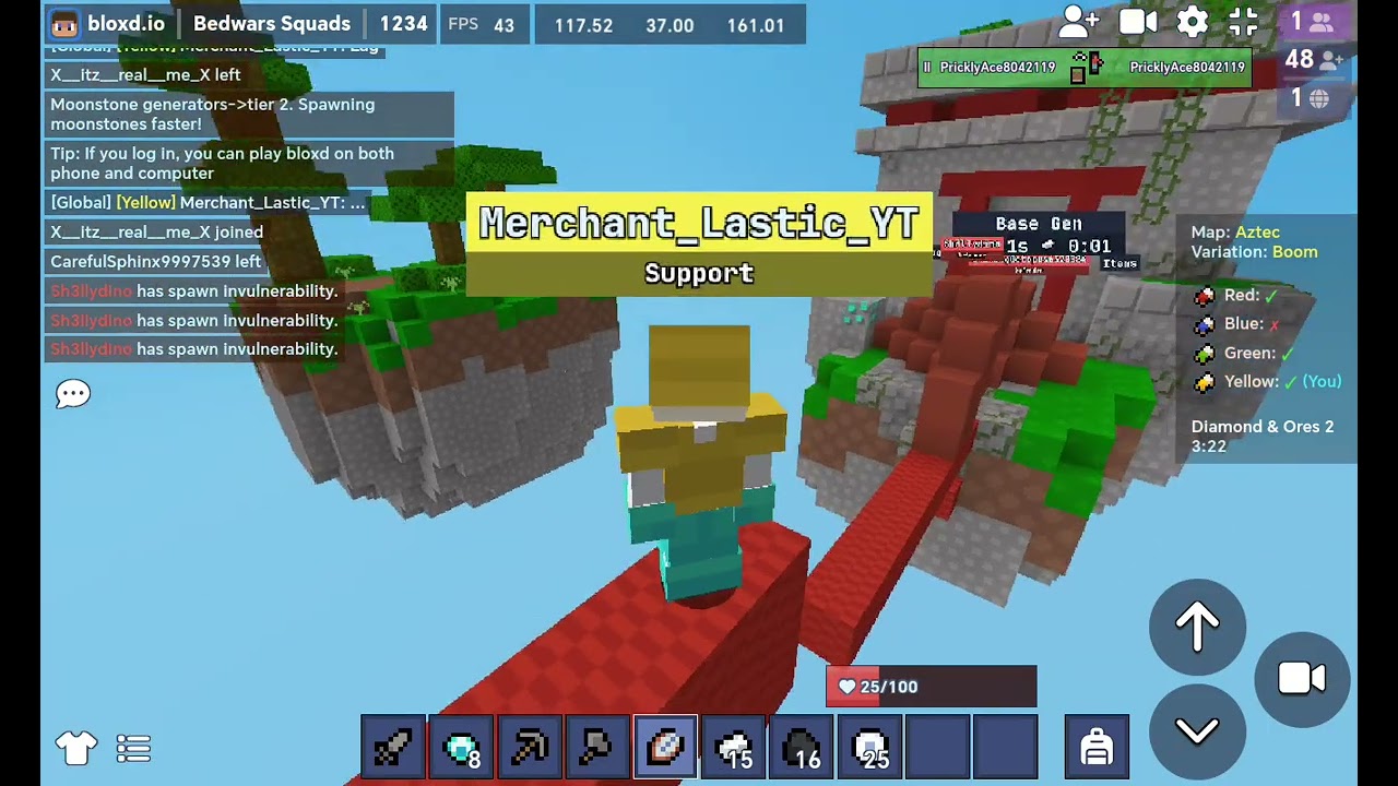 Bloxd io bedwars 7 final kills with every bed destroyed and was super laggy