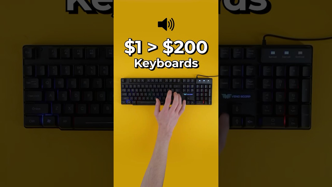 $1 vs $200 Keyboard Sounds #gamingsetup #keyboard #shorts