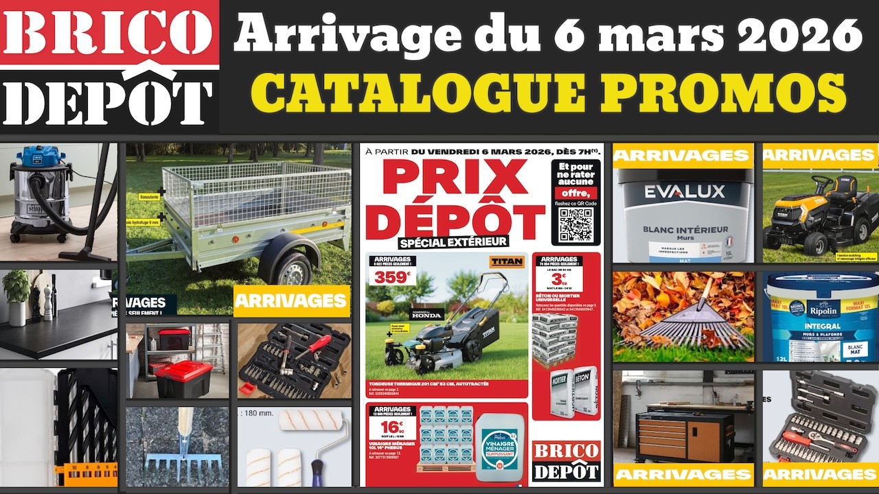 catalogue BRICO DÉPÔT du 6 mars 2026 ✅ Arrivage jardinage 🔥 Promos deals Titan pub