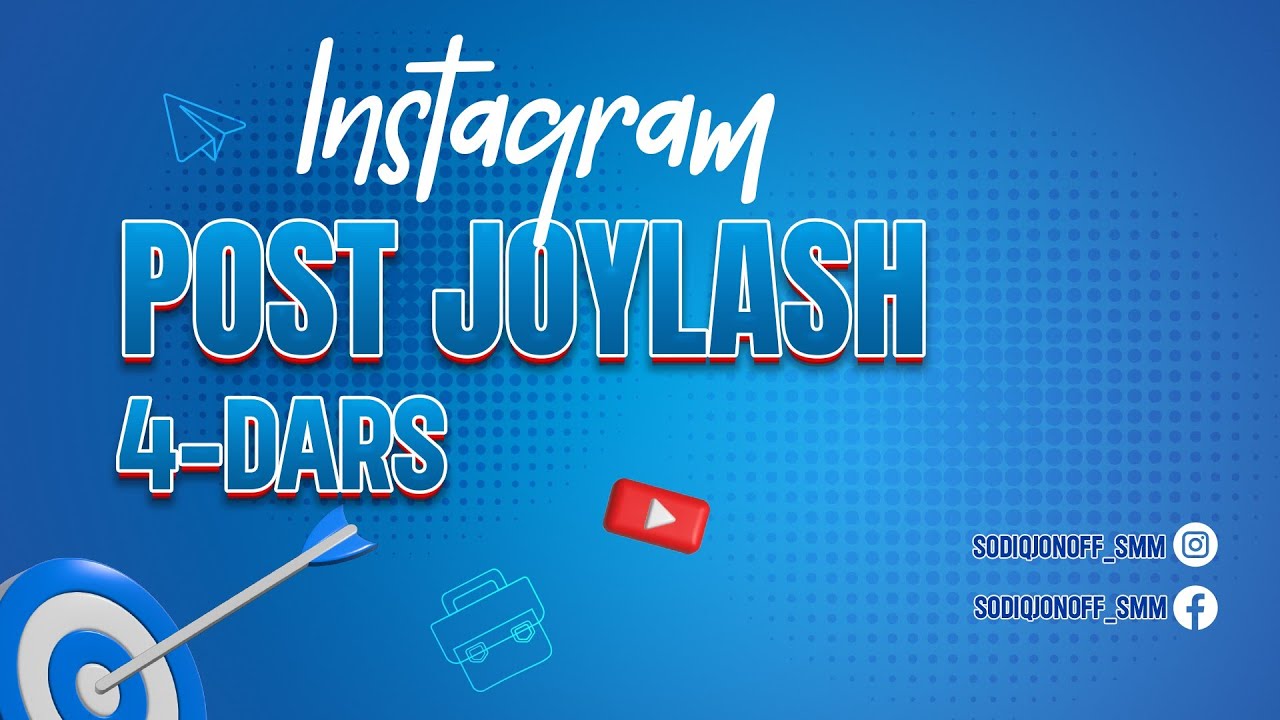 Instagram post joylash | Sodiqjonoff SMM / #smm #target #sodiqjonoff