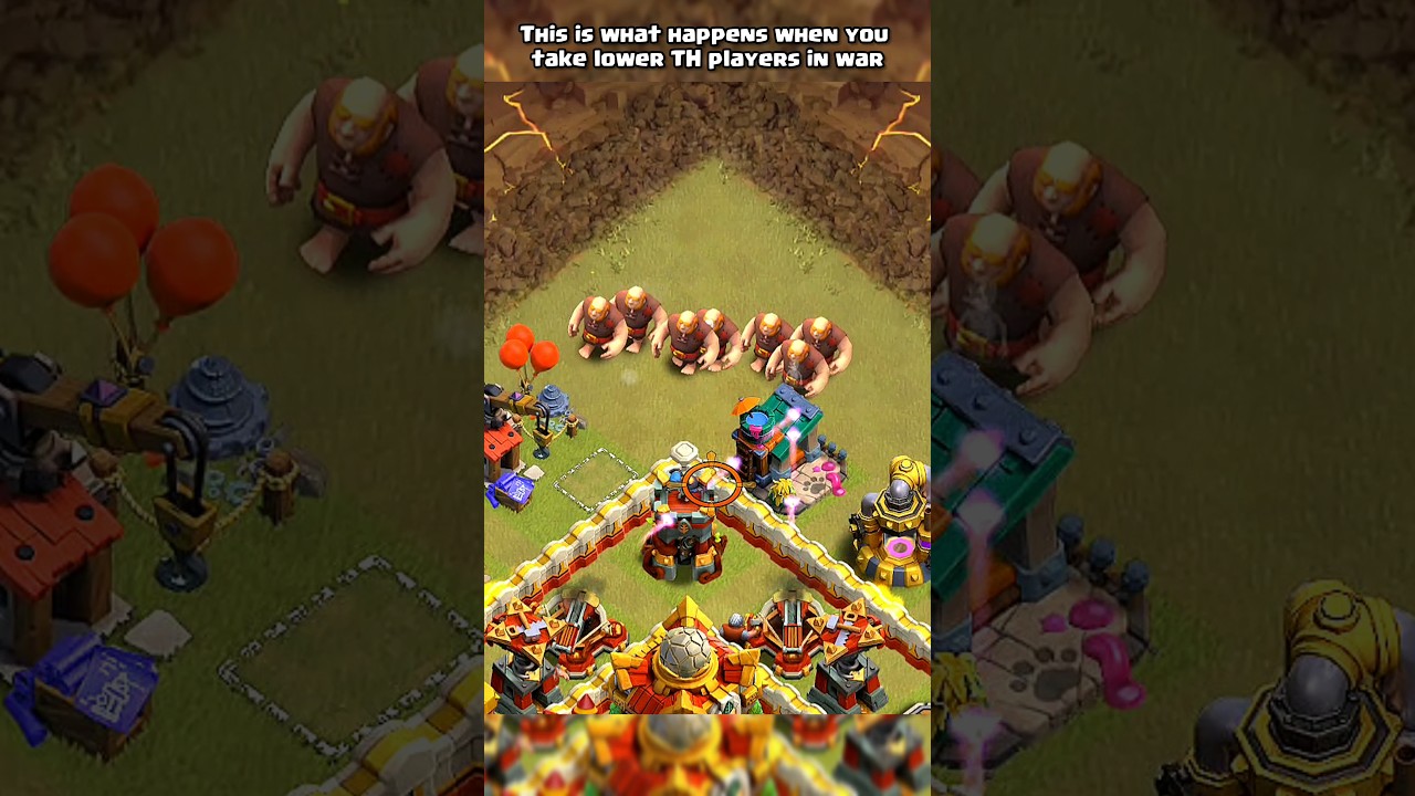 This is what happens when you take lower TH players in war | Clash of clans | #shorts #clashofclans