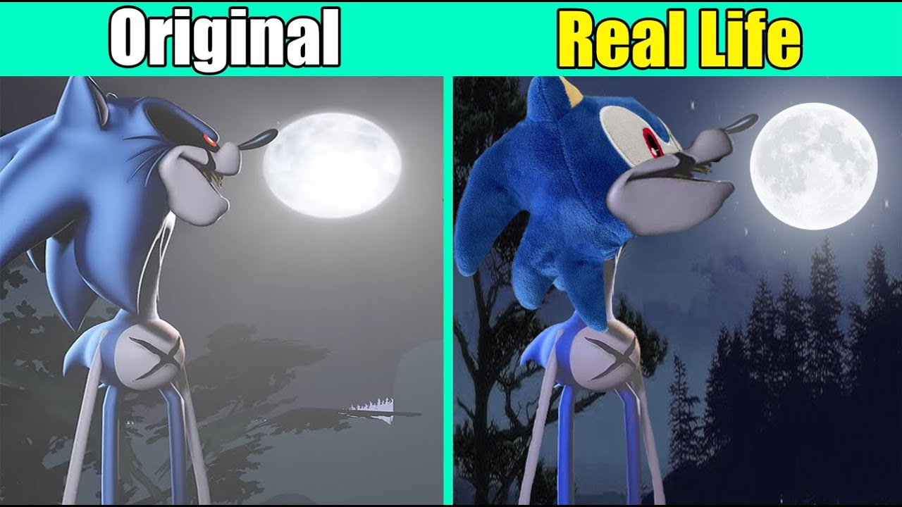 SHIN SONIC eats the Moon- Sonic The Hedgehog 3 Animation | Sonic Original vs Plush Toys