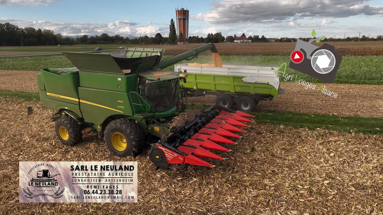 Moisson du Maïs grain avec la SARL Le Neuland🌽🌽💨