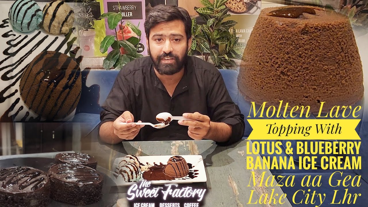 The | Sweet | Factory | Lake | City | Molten | Lava | With | Blueberry & Banana | Lotus | IceCream
