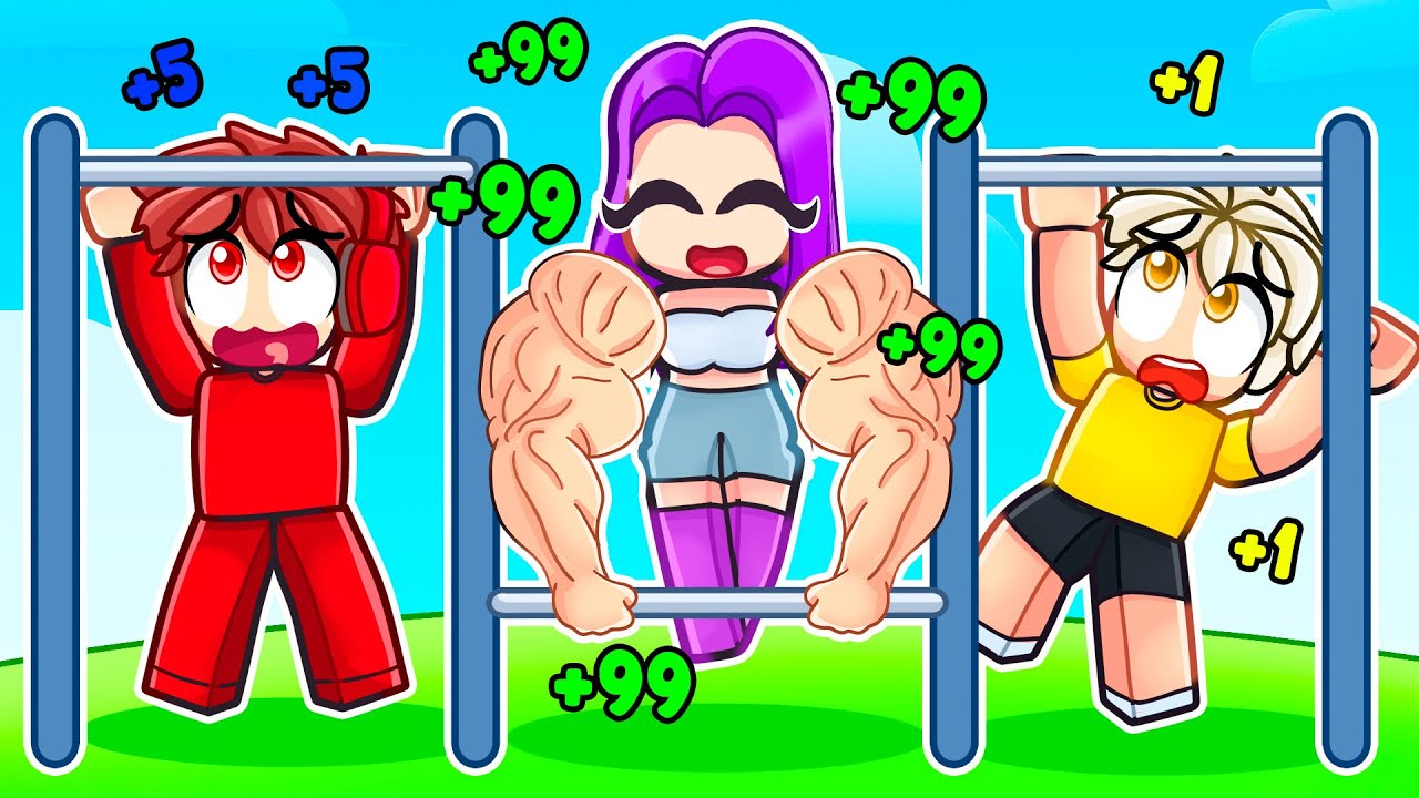 MAX LEVEL Strength in Pull Up Simulator!