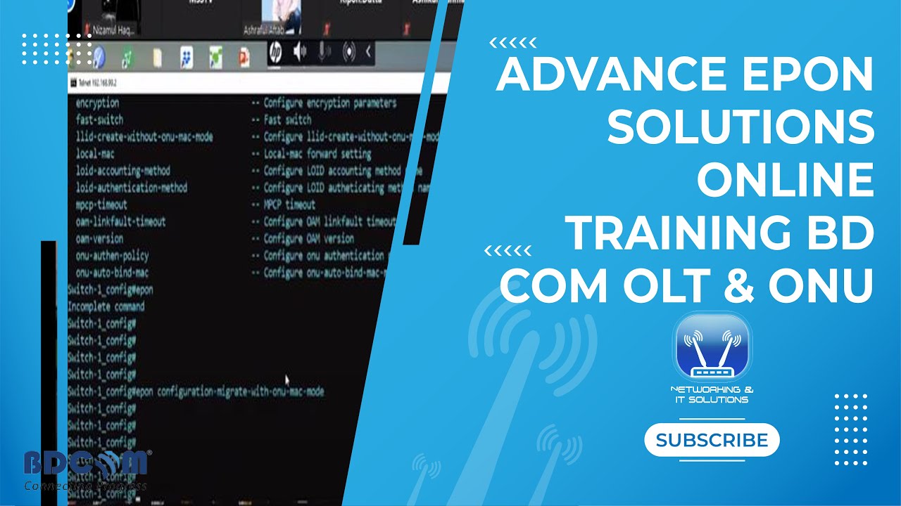 Advance Epon Solutions Online Training BD COM OLT & ONU