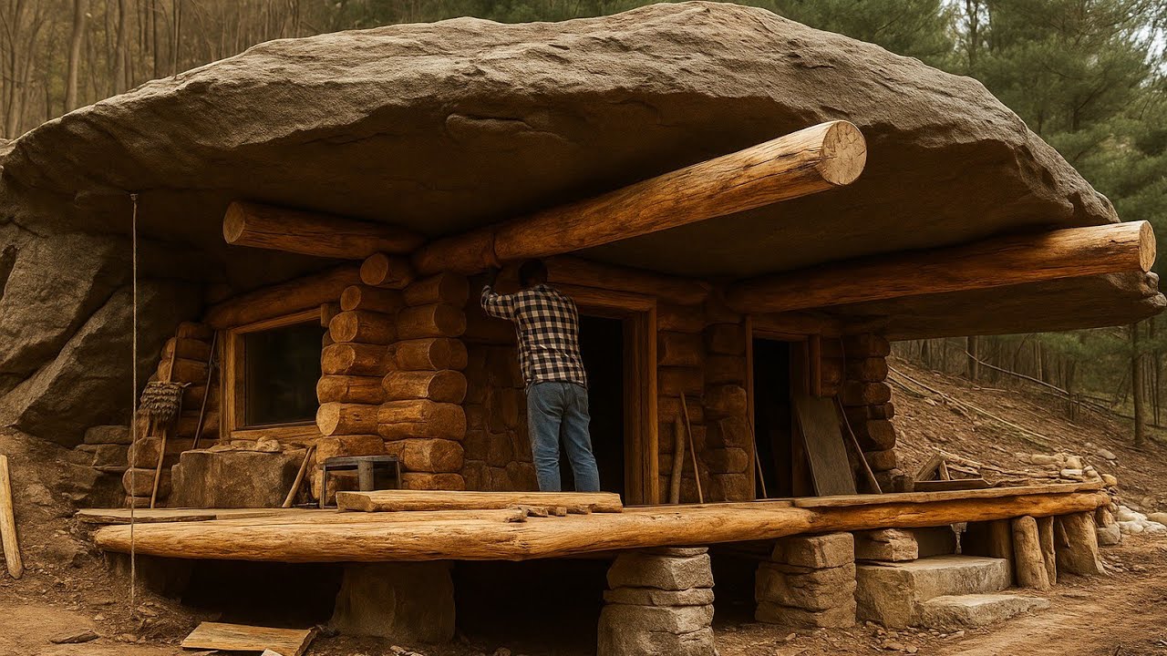 How i built a cliffside log cabin Ep 1