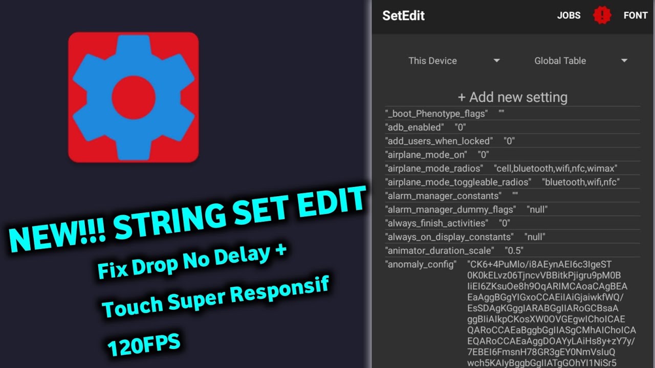 NEW‼️STRING SET EDIT Fix Drop No Delay + Touch Super Responsif 120FPS⚙️