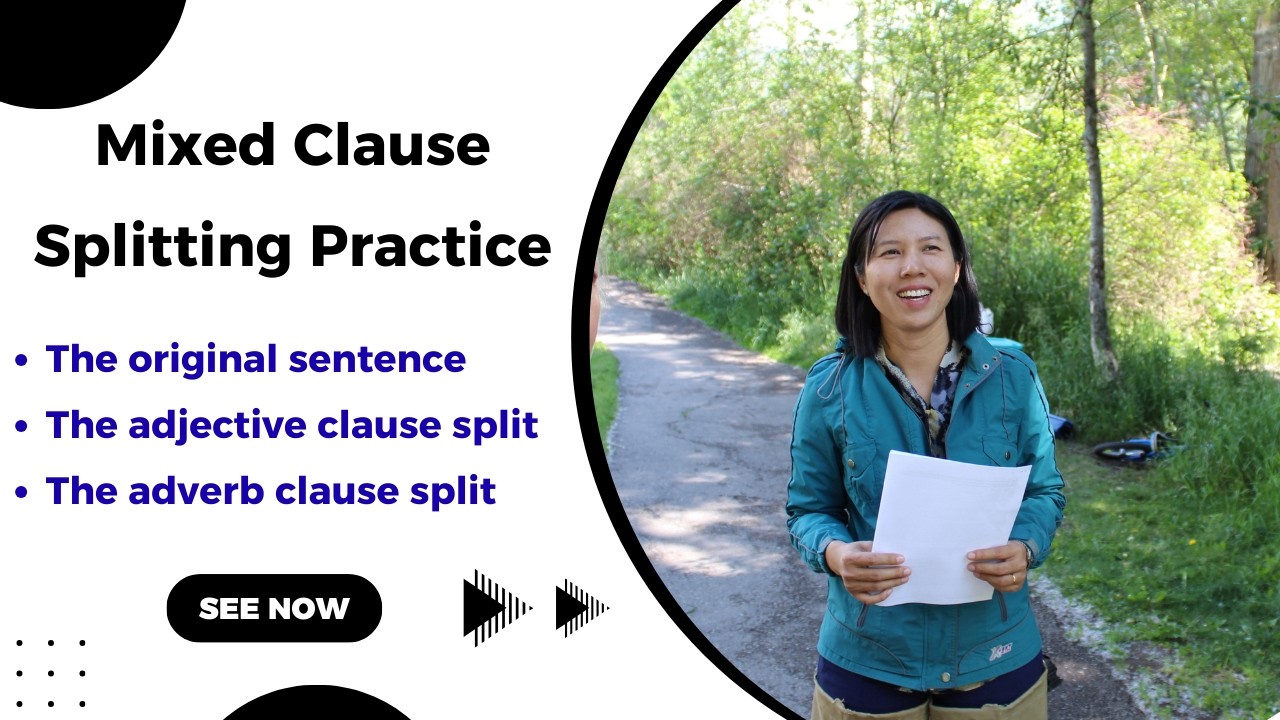 ဝါကျတစ်ကြောင်းတည်းမှာ Main Clause , Adjective နဲ့ Adverb Clause တို့ကိုခွဲထုတ်တဲ့သင်ခန်းစာဖြစ်ပါတယ်။