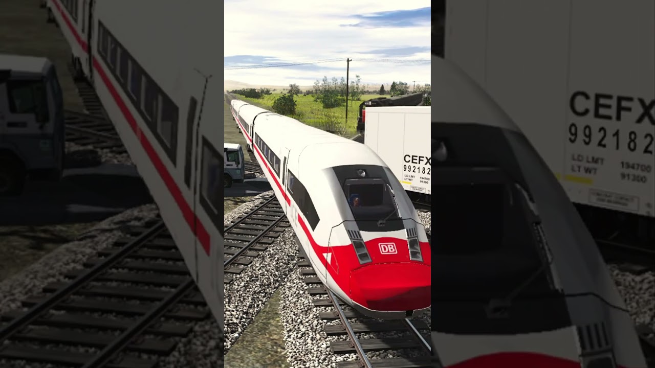 Kereta Cepat nyaris tabrakan di Persimpangan empat #train #railway #kereta #keretacepat