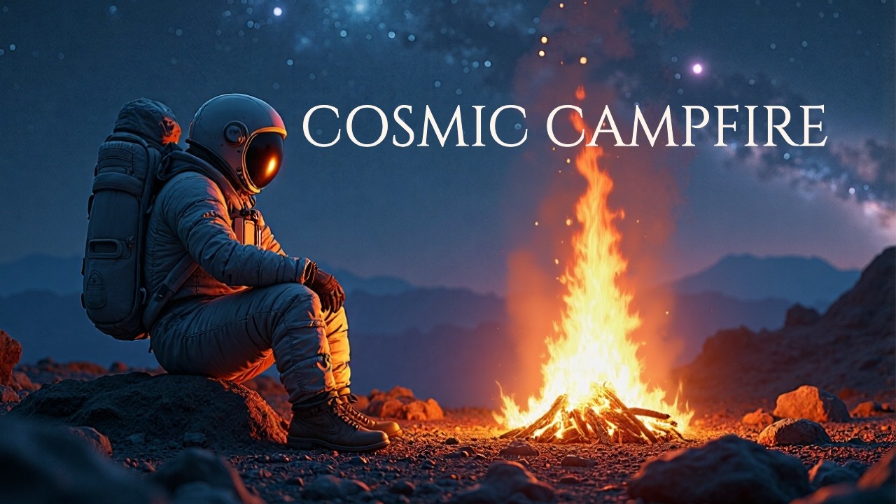 Quiet Campfire on an Alien Planet 🚀 Cozy Space Ambient for Deep Relaxation, Stress Relief & Sleep