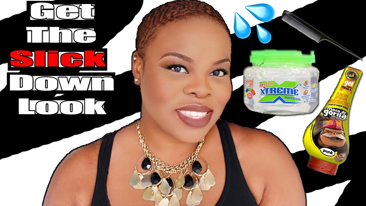 The Slick Down | Wet Look on My Short Natural Hair| TWA