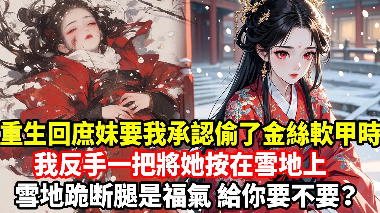 重生回庶妹要我承認偷了金絲軟甲時，我反手一把將她按在雪地上，雪地跪断腿是福氣，給你要不要？