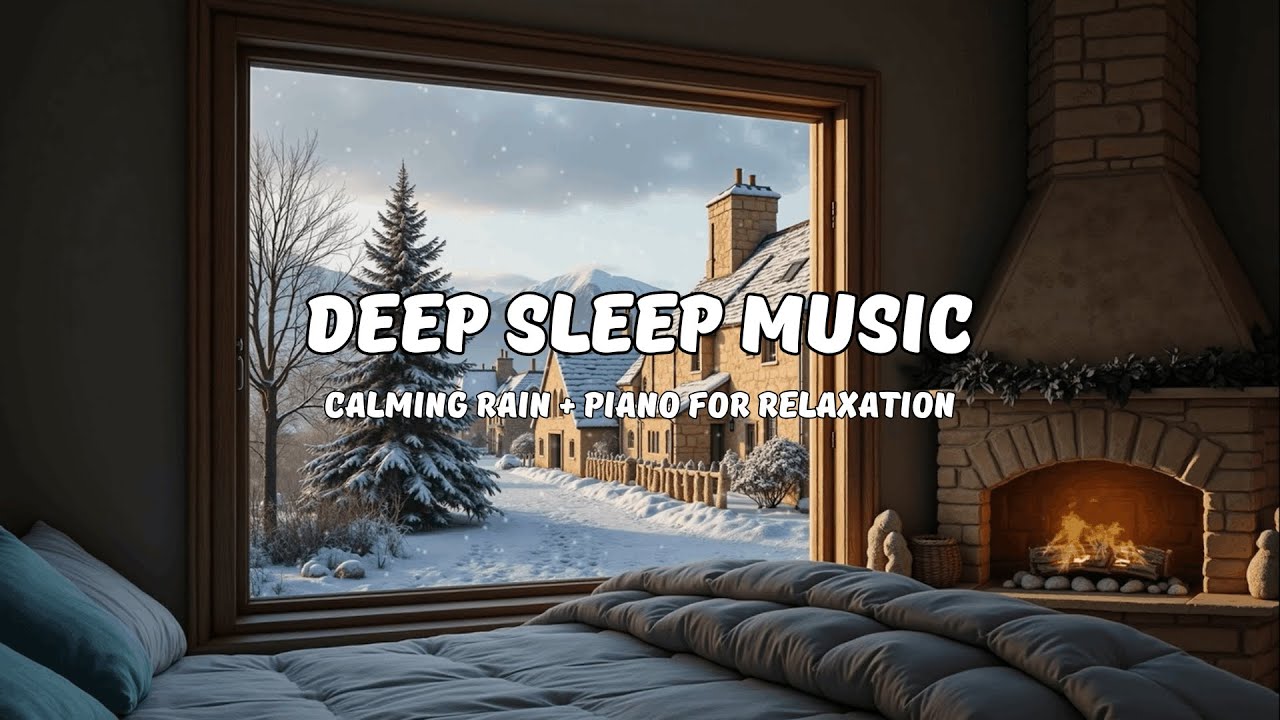 Soft Snow Piano 🎄 Cozy Winter Ambience for Deep Sleep & Calm