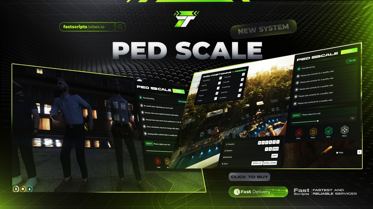 FiveM Ped Scale | Fast Scripts | Animpos | Photo Cam