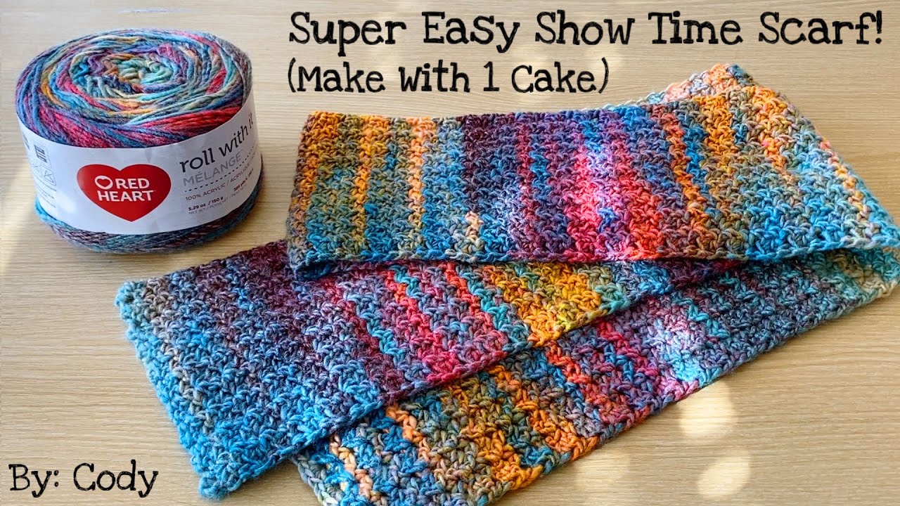 EASY CROCHET Cody's Showtime Scarf Tutorial  - One Row Repeat