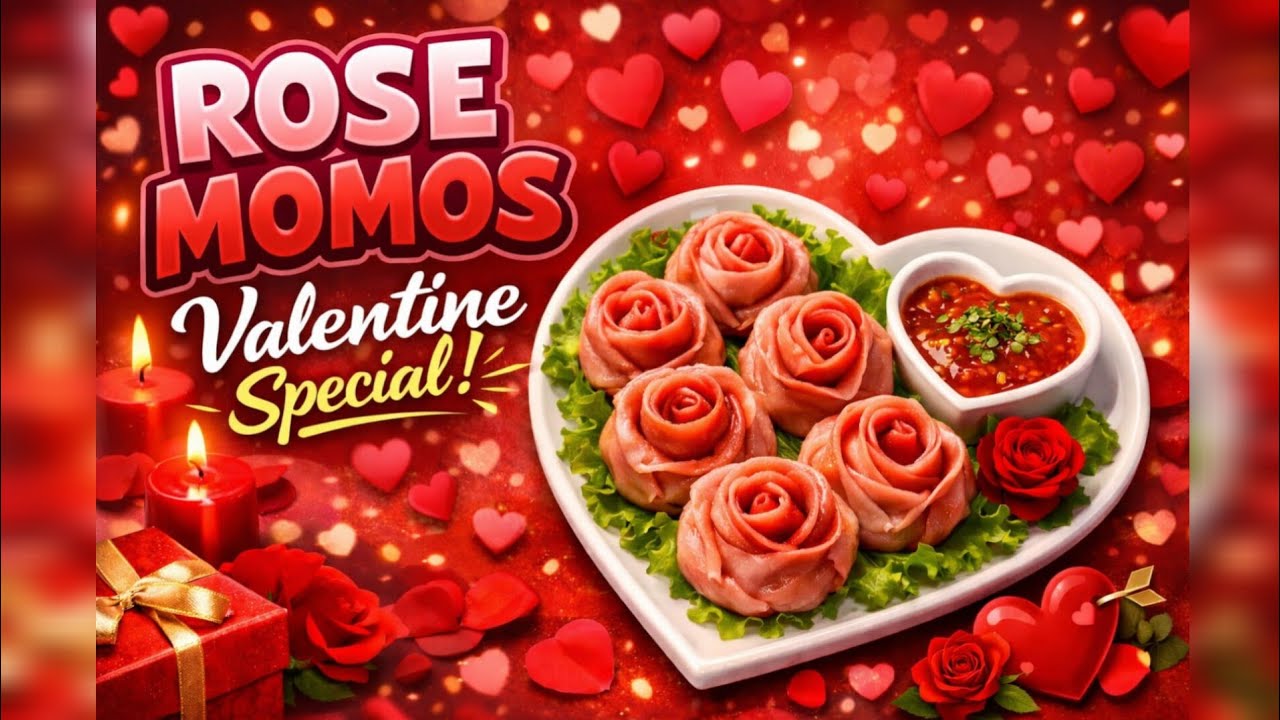 let's make rose 🌹 momos .... Valentine's special....