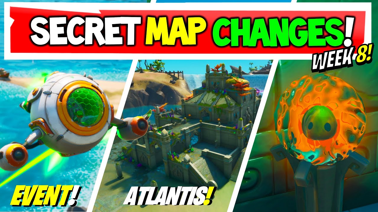 Fortnite | Все СЕКРЕТНЫЕ ИЗМЕНЕНИЯ КАРТЫ | Атлантида ЗДЕСЬ и Событие | Уровень воды 8 (Xbox, PS5,...