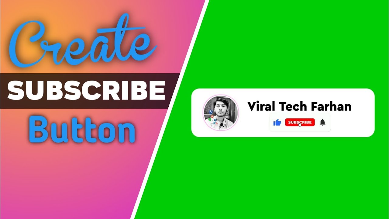 How to make SUBSCRIBE button animation green screen in mobile 2023