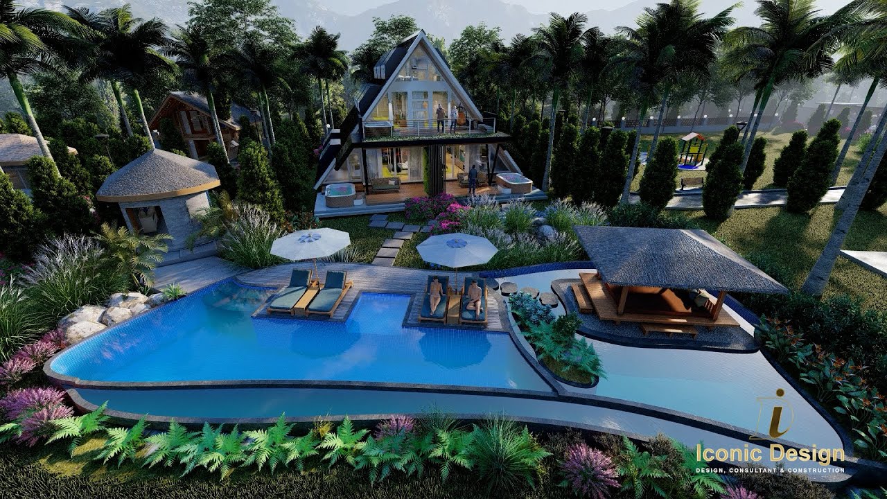 Iconic Design # 24,  Airbnb style A-frame House Design
