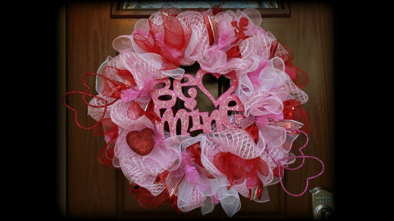 Valentine's Day Deco Mesh Wreath