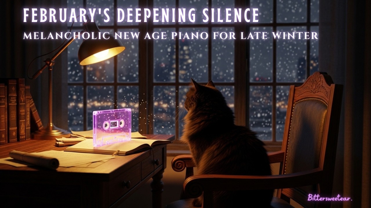 February's Deepening Silence ❄️🖤 Melancholic New Age Piano for Late Winter Nights 3 Hours