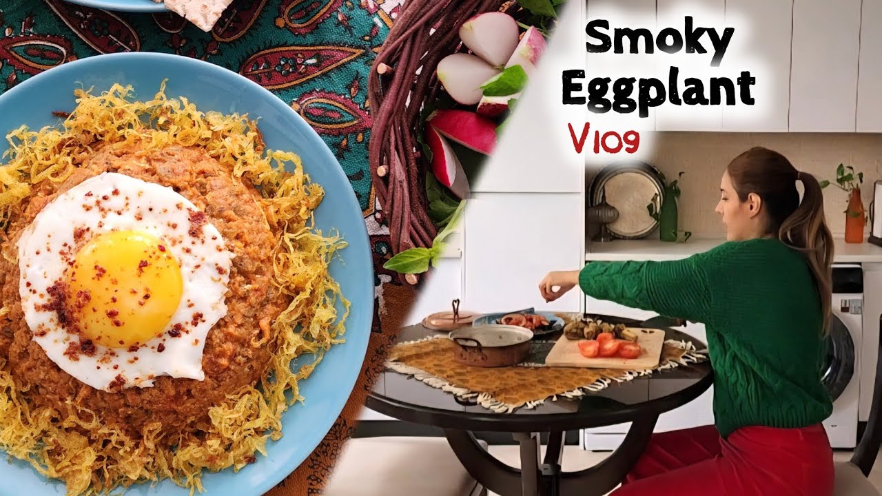 🔥SMOKY Eggplant & Tomato Comfort Food | A Cozy Cooking Vlog