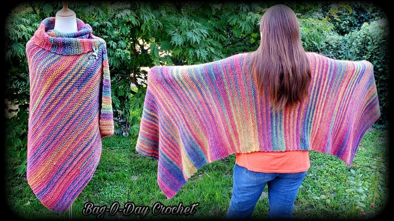 How To Crochet An Easy Rectangle Shawl | A Night At The Opera | Bagoday Crochet Tutorial #631