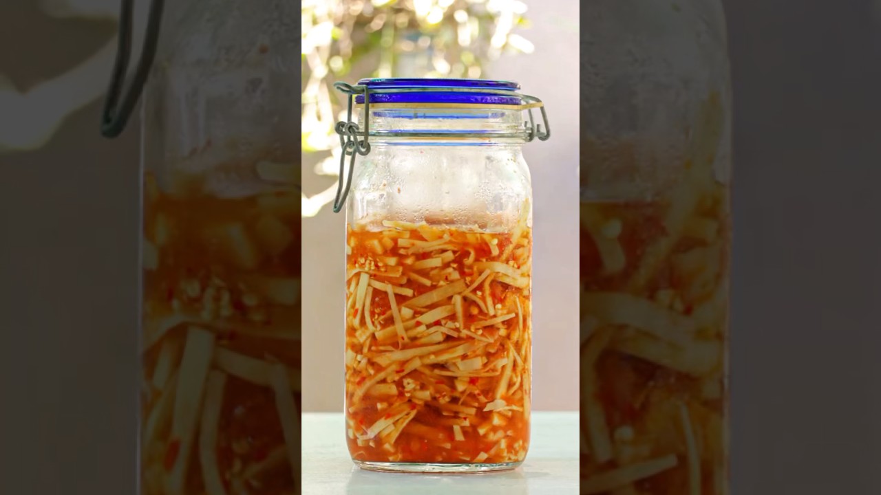 Spicy Bamboo Shoots Pickles Recipes | Pickled Chili Crispy Bamboo Shoot | Making Bamboo Shoot Pickle