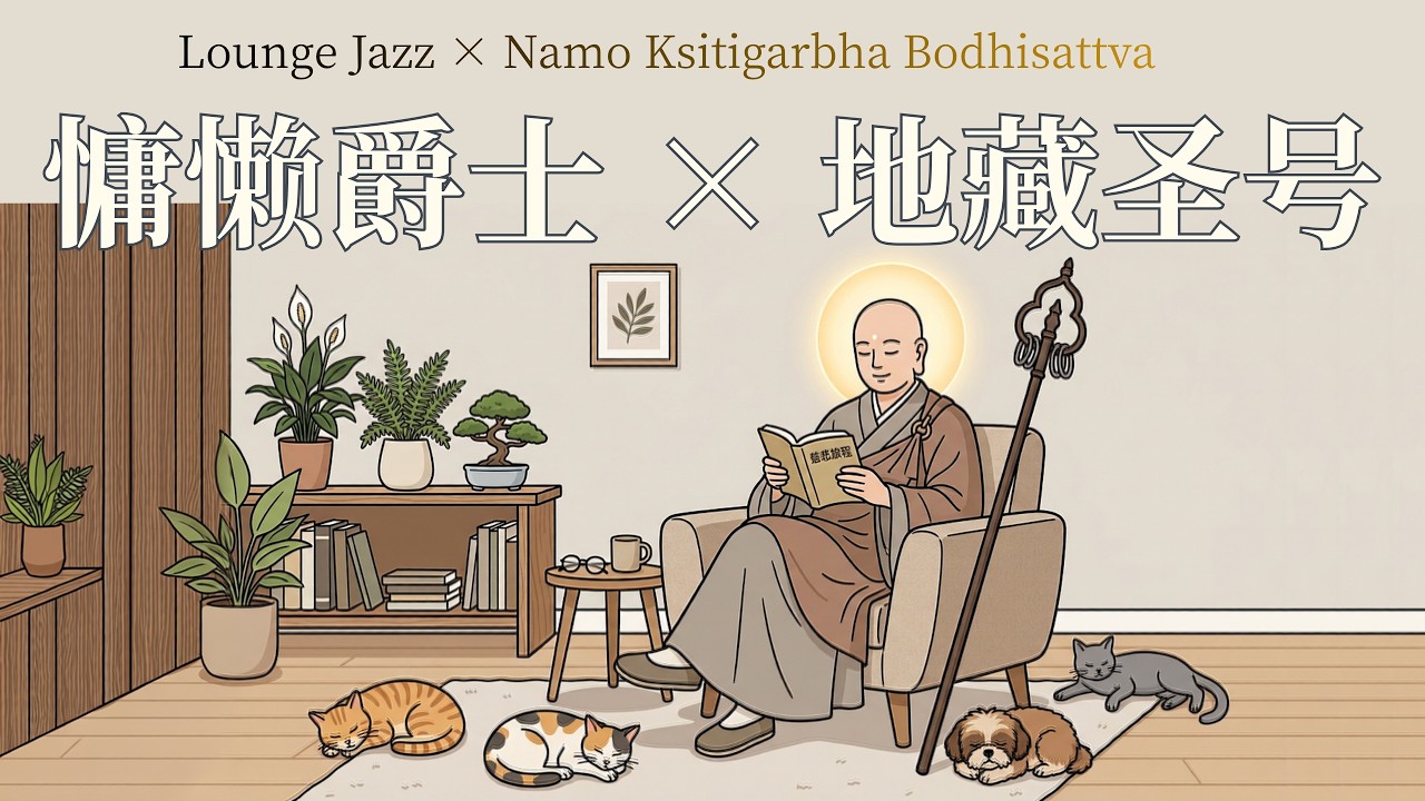 瞬间静心的慵懒爵士版《大愿地藏》| 抚平高压与焦虑的背景音 | Lounge Jazz Ksitigarbha Mantra | 消除内耗 | 工作学习冥想静心 | 治愈音乐 #jazz #bgm