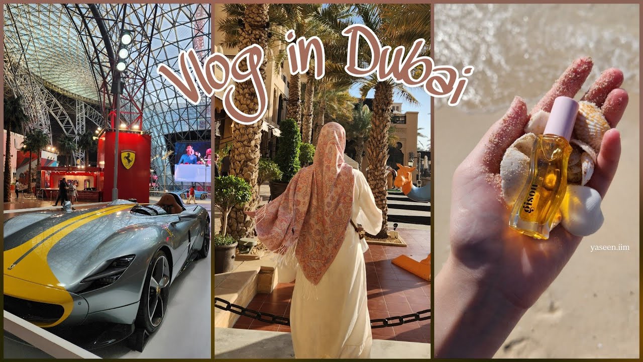 My first vlog • Vlog in Dubai • shopping • slow morning • walk around Dubai mall • beach vibes