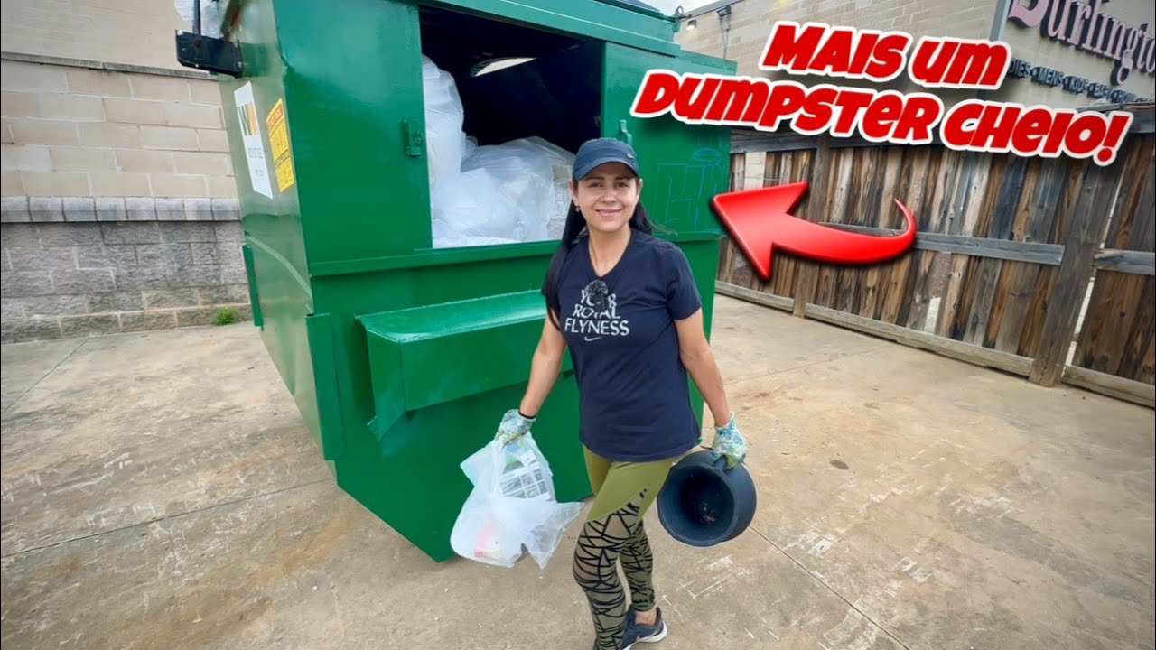 Mais um dumpster CHEIO do lixo dos Estados Unidos!🇺🇸