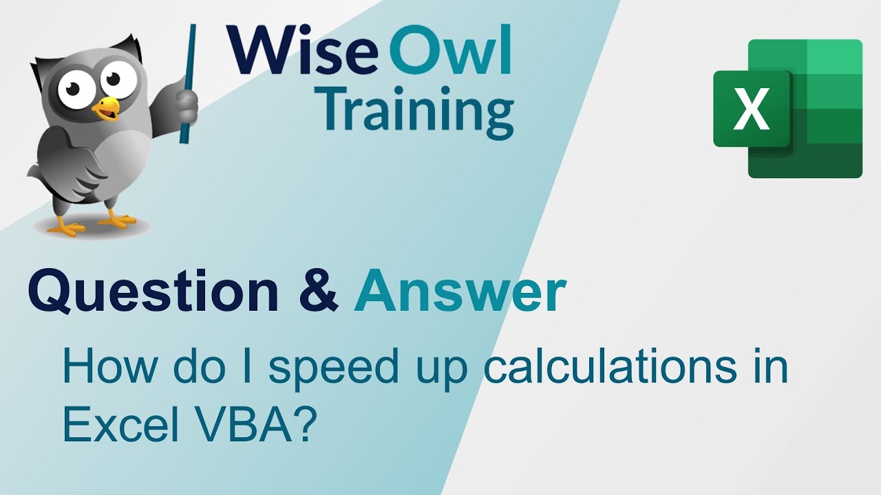 Ответы Мудрой Совы - Как ускорить вычисления в Excel VBA?