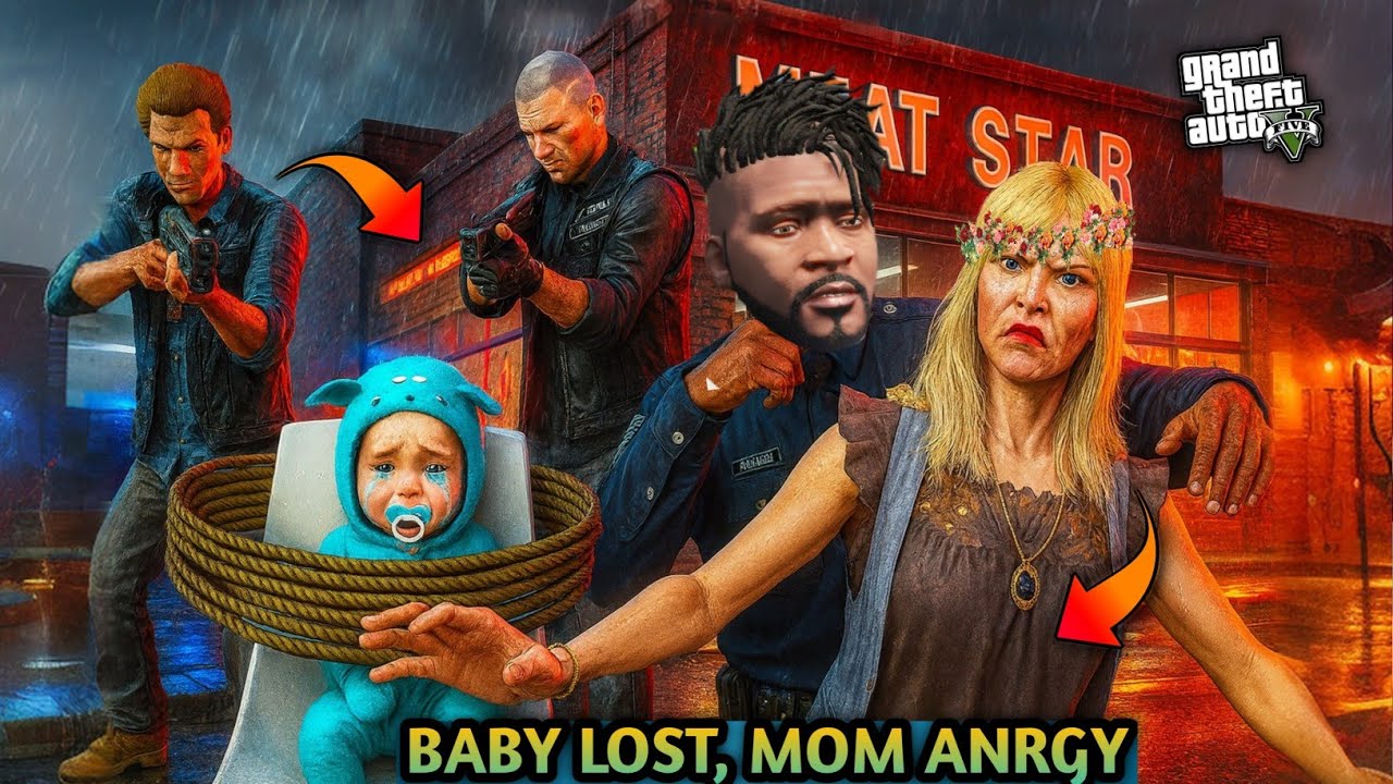 GTA 5: Franklin New Born Baby Kidnapped 🍼💔Mother become Dangerous 😡👿Shinchan Lost 💔 Ps Gamester 