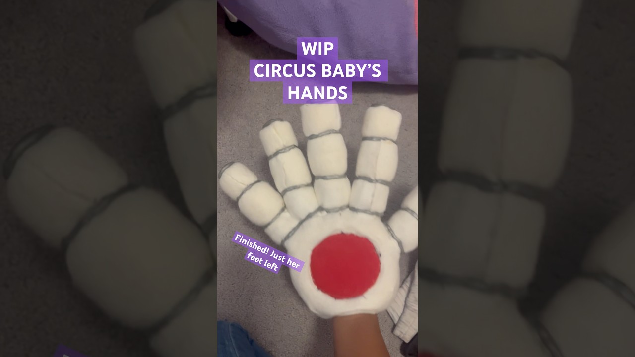 CIRCUS BABY WIP: HANDS (pt6) #fnaf #cosplay #circusbaby #fivenightsatfreddys #art