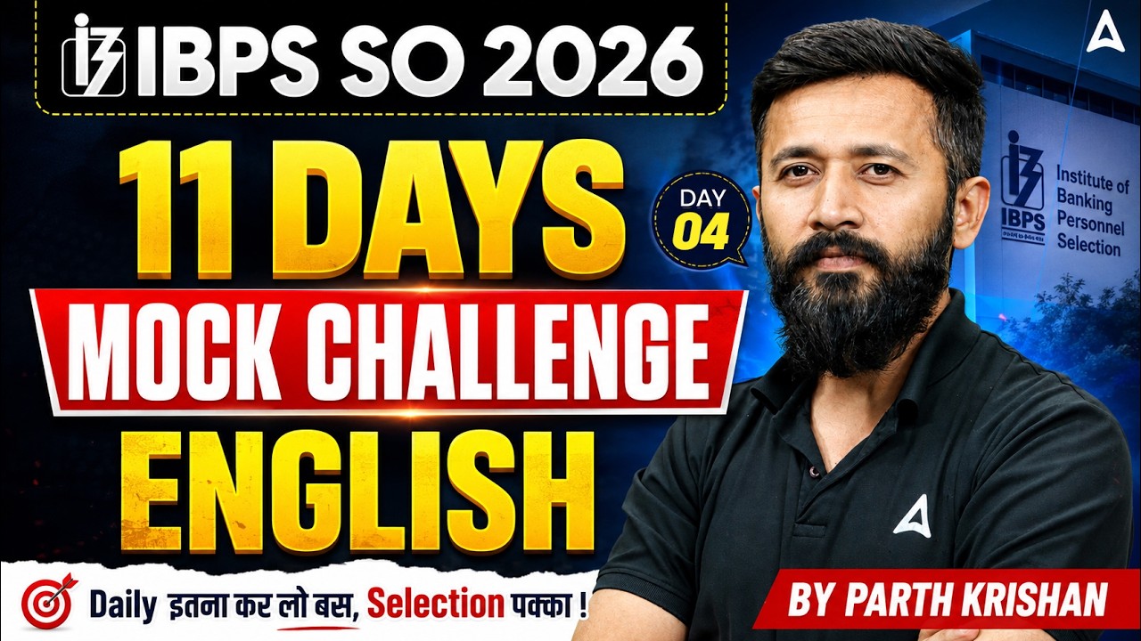 IBPS SO 2026 English Preparation | 11 Days Mock Challenge | Day 04