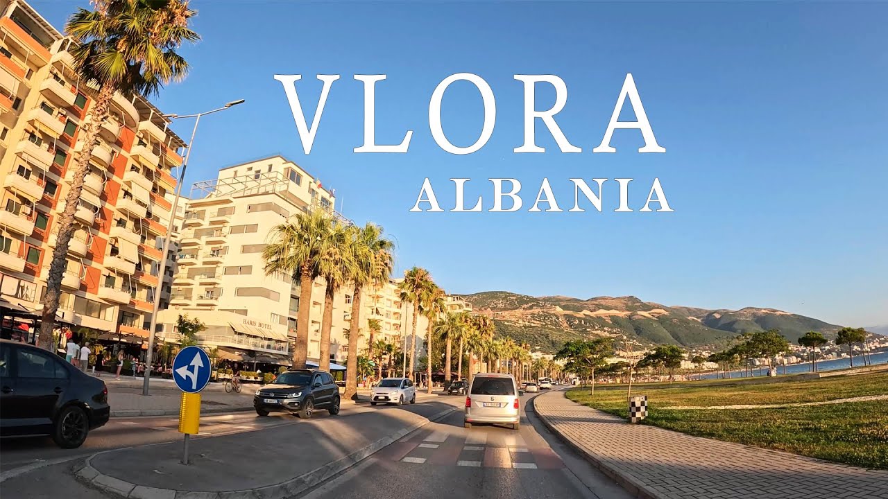 VLORA ALBANIA Driving 4K | City Tour by Car – Xhiro me makinë në Vlorë
