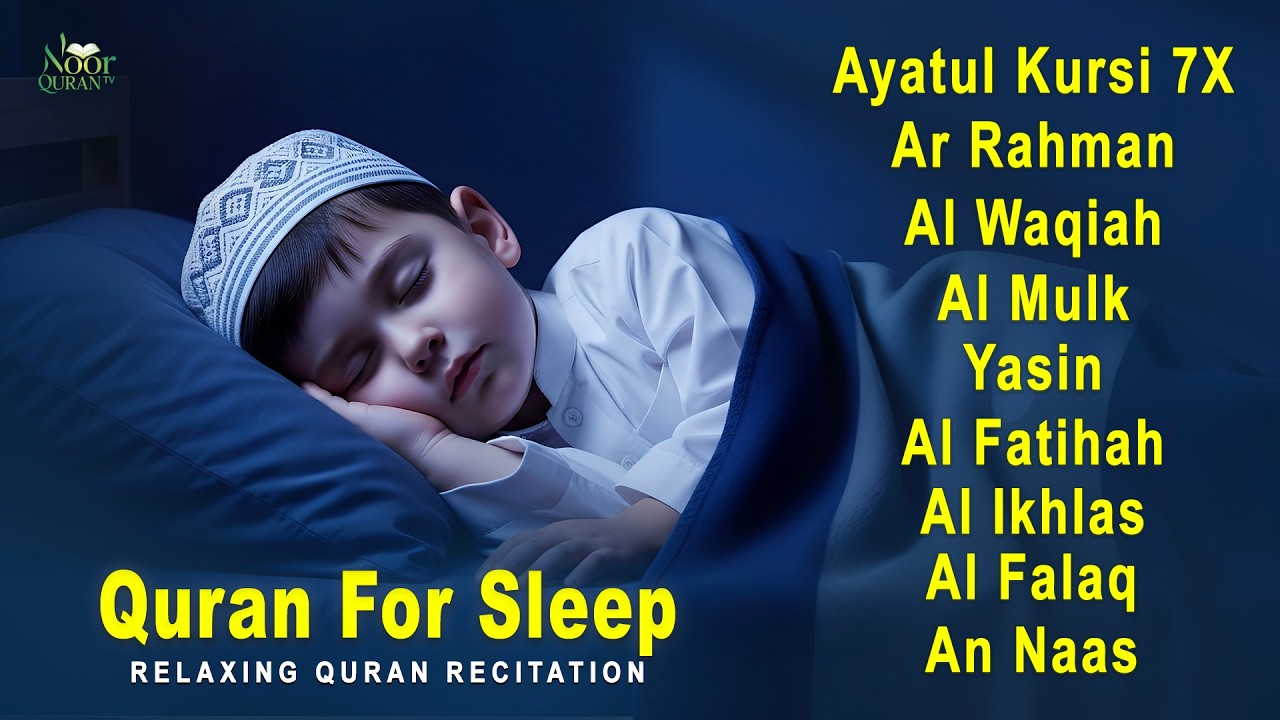 Healing Quran for Deep Sleep | Al-Fatiha,Ayatul Kursi,Surah Ar-Rahman, Al-Mulk, Yasin - Alaa Aqel
