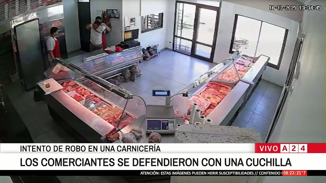 🚨 INTENTO FRUSTRADO DE ROBO EN UNA CARNICER&Iacute;A: CARNICEROS A CUCHILLAZOS CON EL DELIMCUENTE
