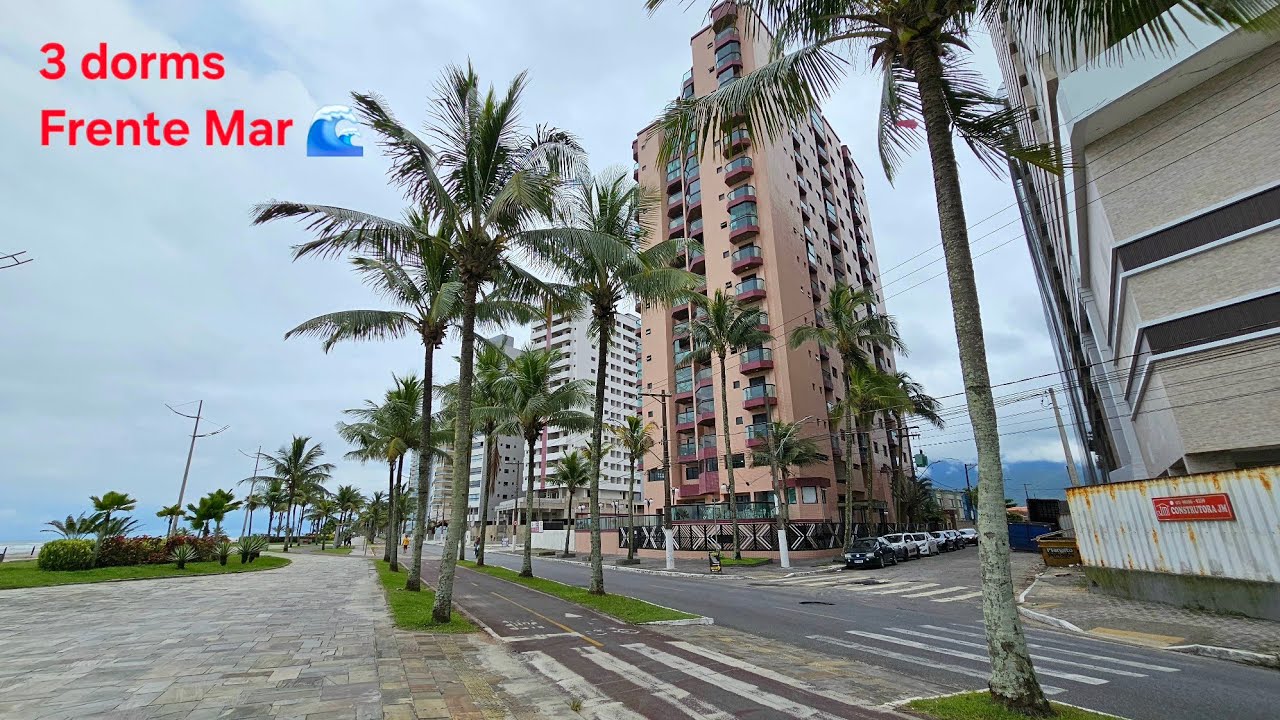 🏡 Apartamento frente Mar + 3 Dorms e Sacadas! Alto Padrão !🔑