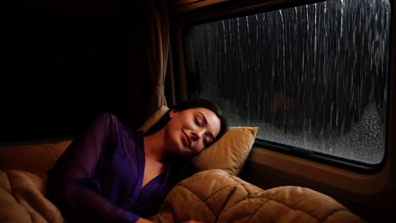 Sleep Deep Tonight With Hard Rain & Thunder On Car In Isolated Ancient Woods At Night