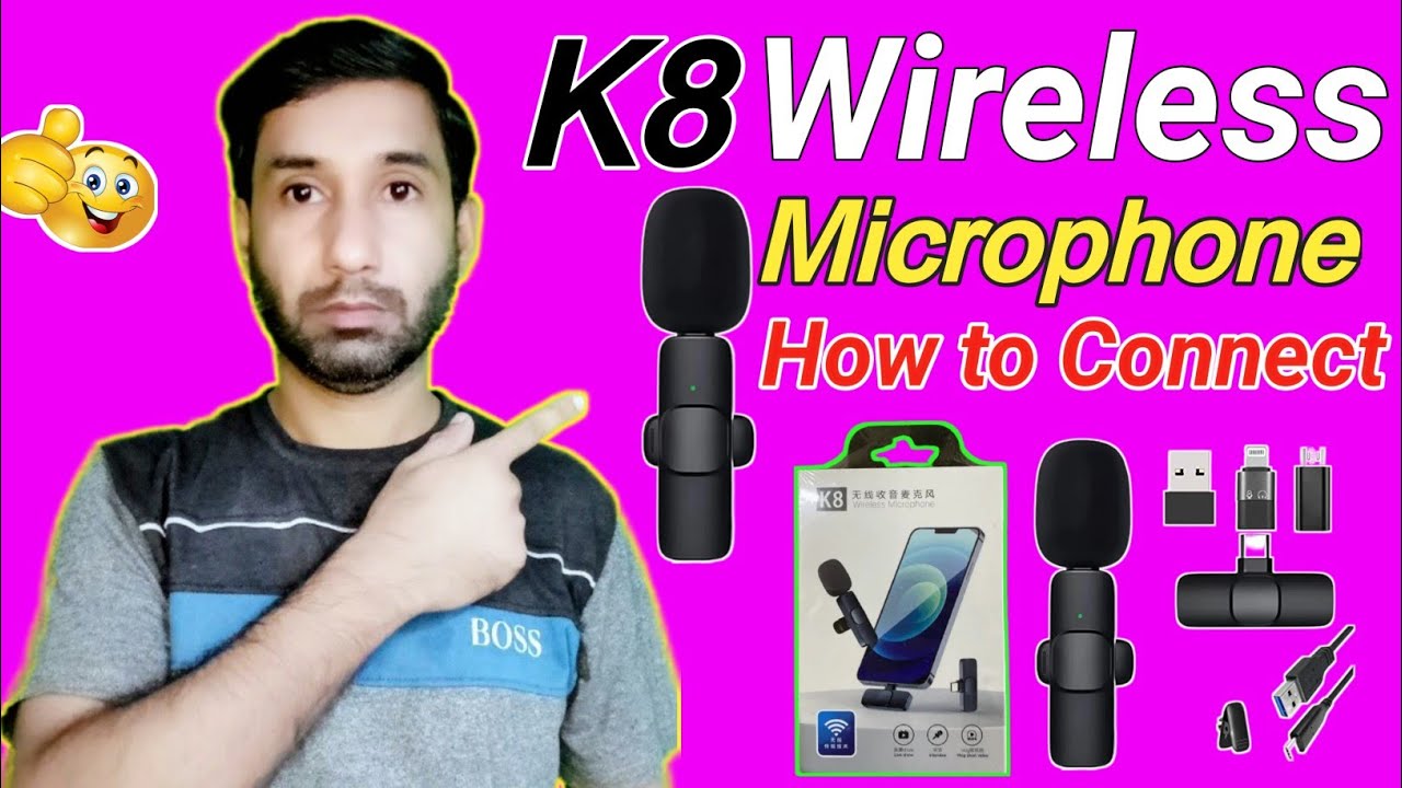 How To Connect Wireless Microphone | Wireless Microphone Kaise Use Kare | K8 Mic Kaise Connect Kare