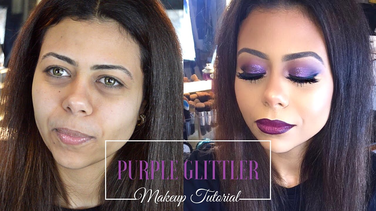 In Depth Full Glam: Purple Glitter Smokey Eyes + Bold Lips Makeup Tutorial | Mary Bee
